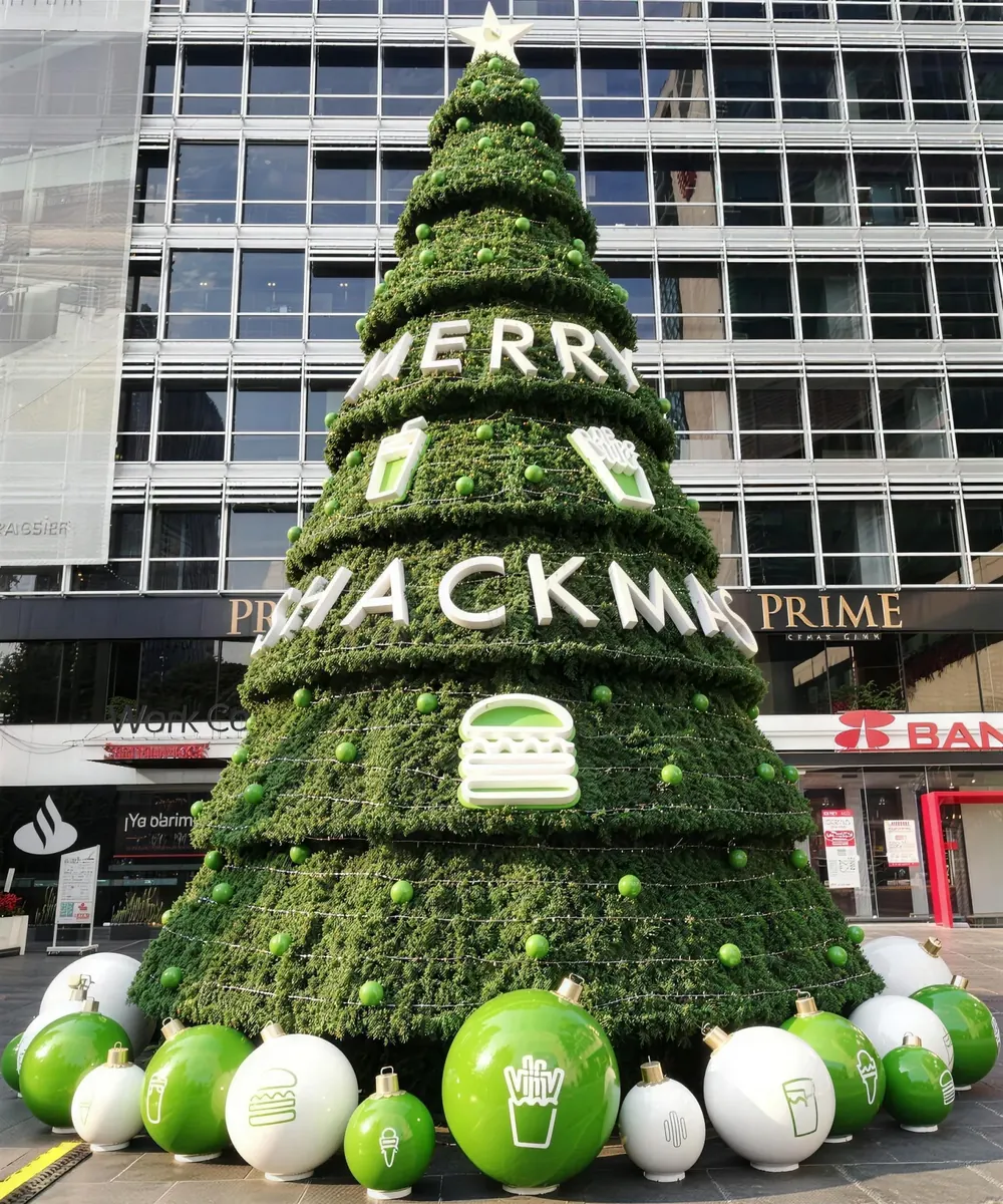 Árbol navideño monumental de Shake Shack